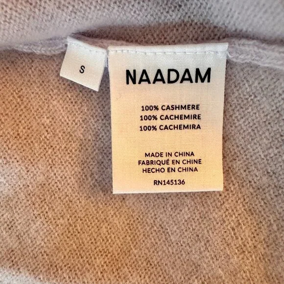 Naadam Signature Cashmere Cropped Zip Up Hoodie in Lilac - Picture 6 of 9